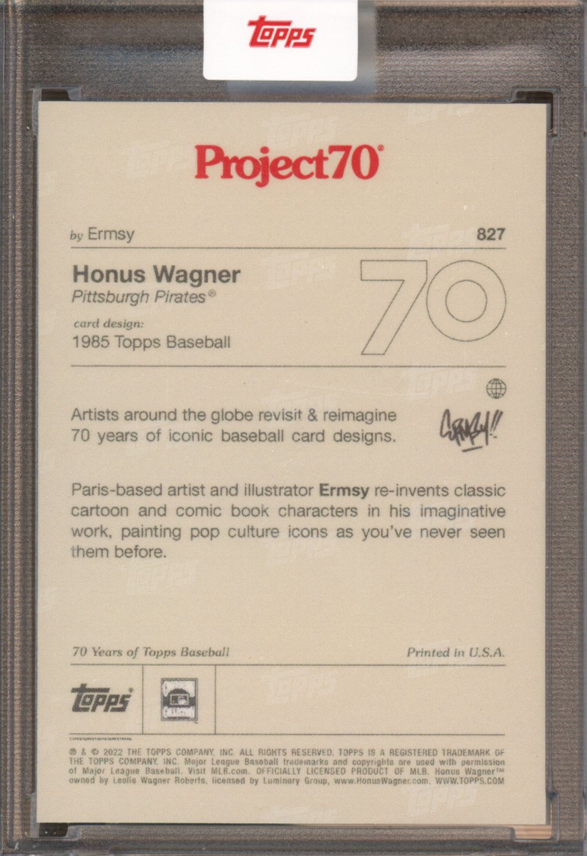 2021 Topps Project 70 Honus Wagner Ermsy 827