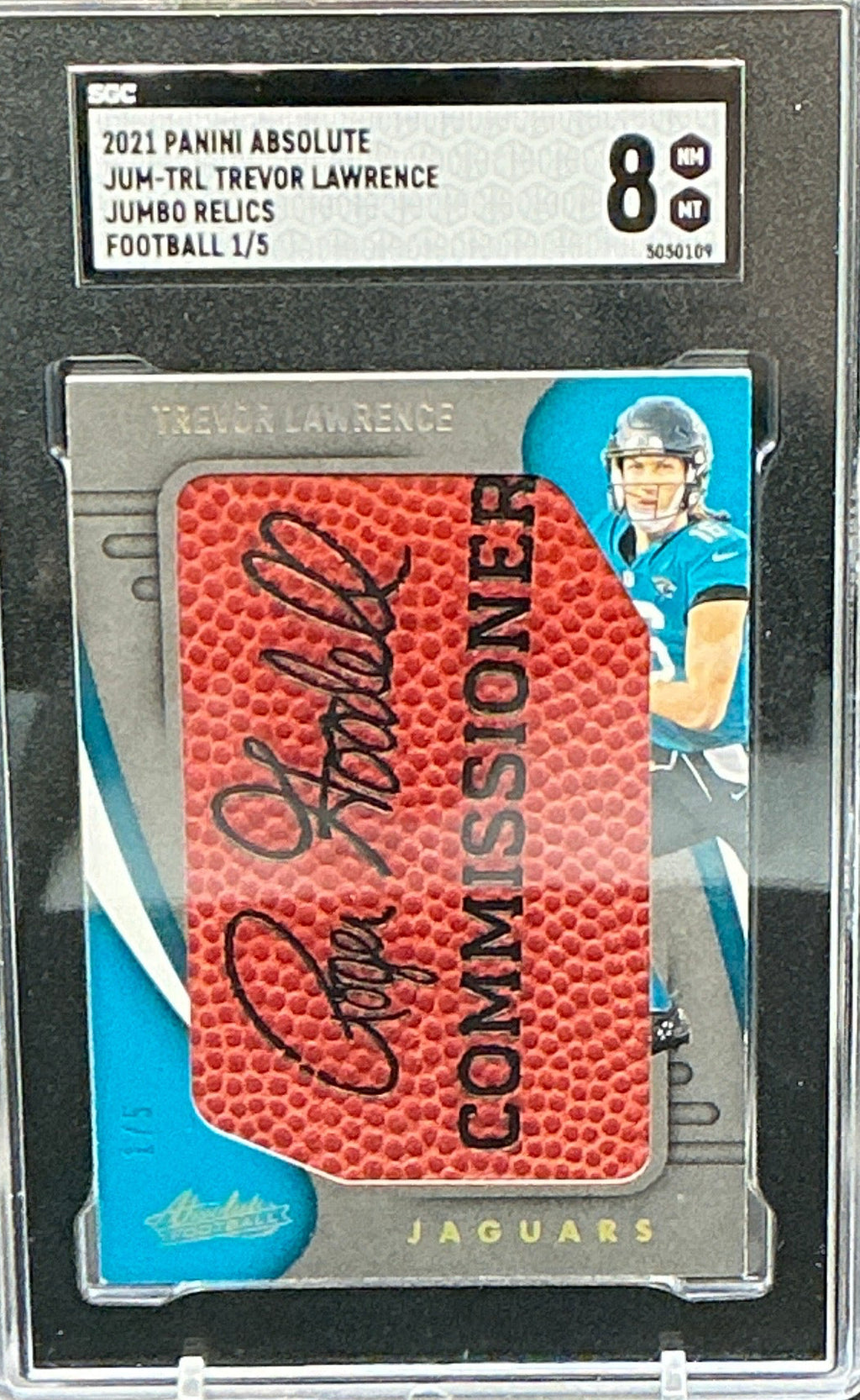 2021 Absolute Trevor Lawrence Jumbo Relics Football SGC 8 - 1/5