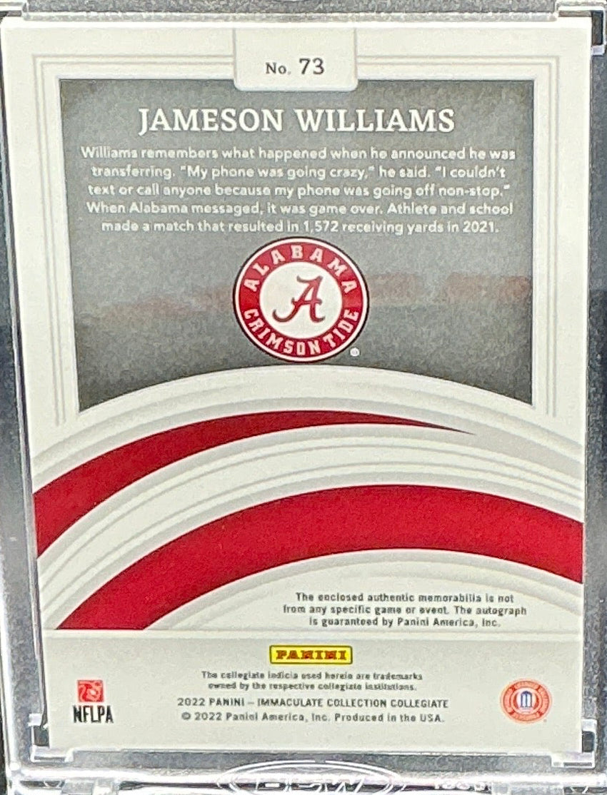2022 Immaculate Collegiate Jameson Williams RPA Gold 15/25