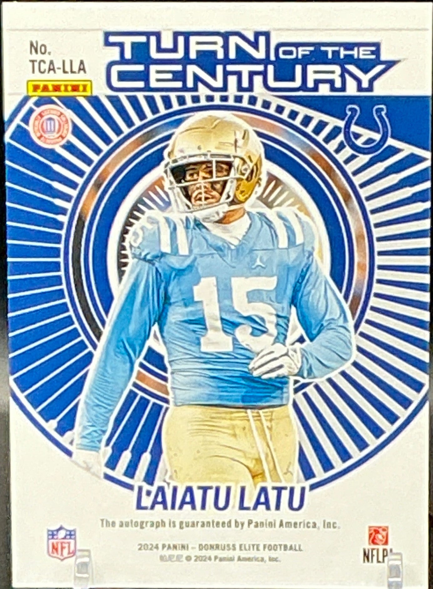 2024 Donruss Elite Laiatu Latu RC Turn of the Century Auto 425/499