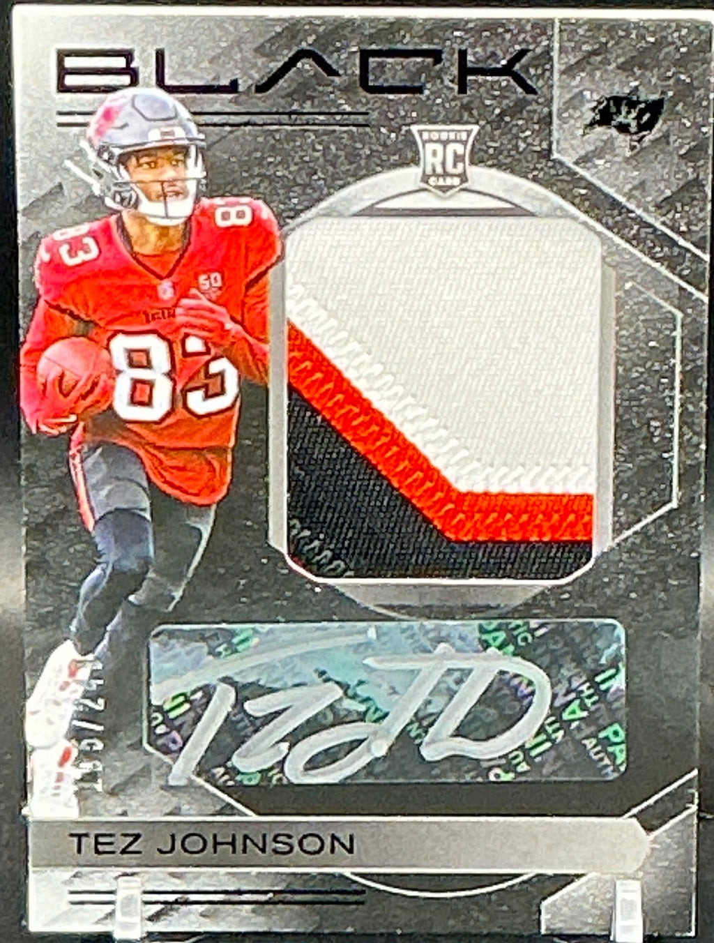 2025 Panini Black Tez Johnson RPA 115/249