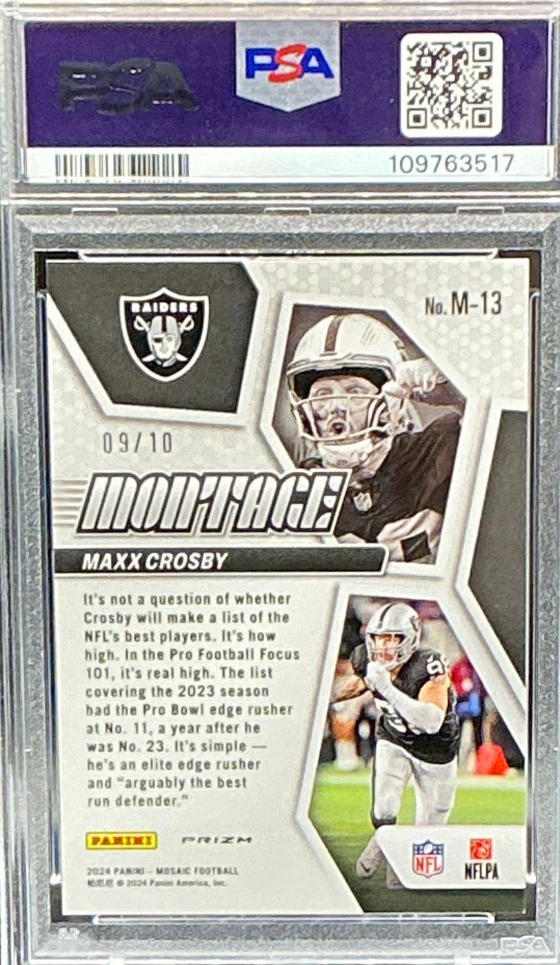 2024 Mosaic Maxx Crosby Montage Gold 9/10