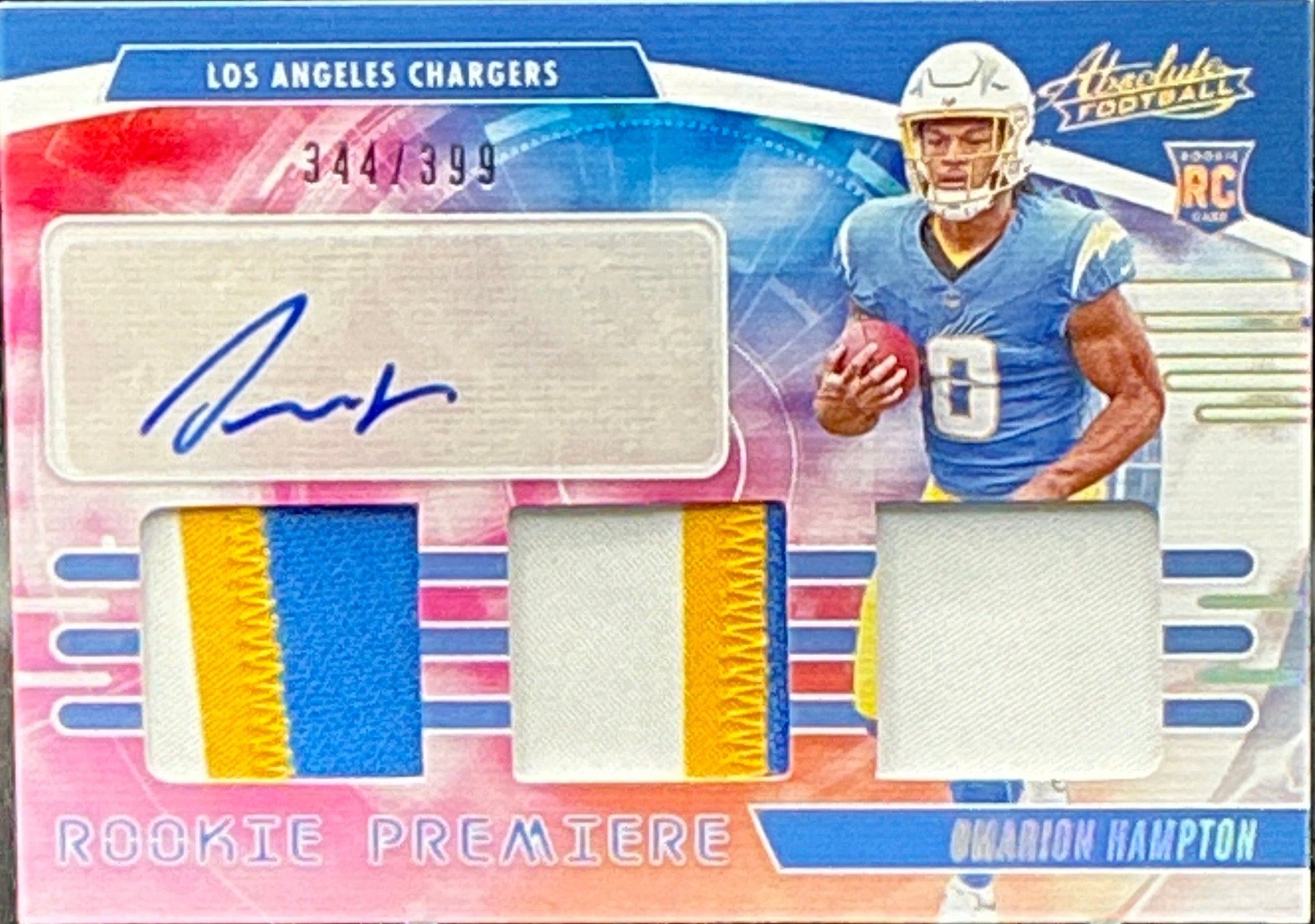 2025 Absolute Omarion Hampton Triple Patch RPA 344/399