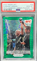 2022 Prizm UFC Kamaru Usman PR Flashback Green Pulsar  PSA 10 - 03/25