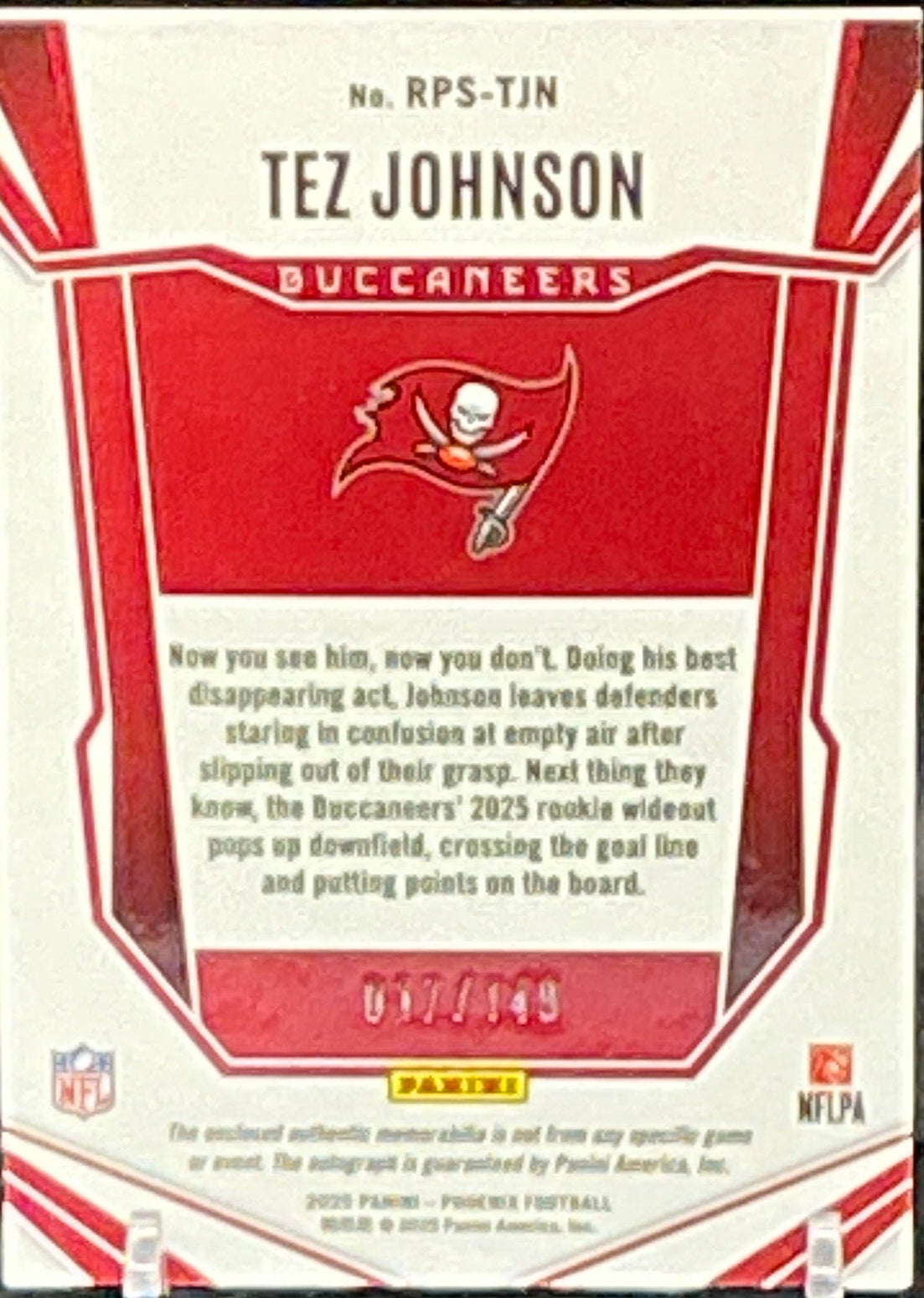2025 Phoenix Tez Johnson RPA 017/149