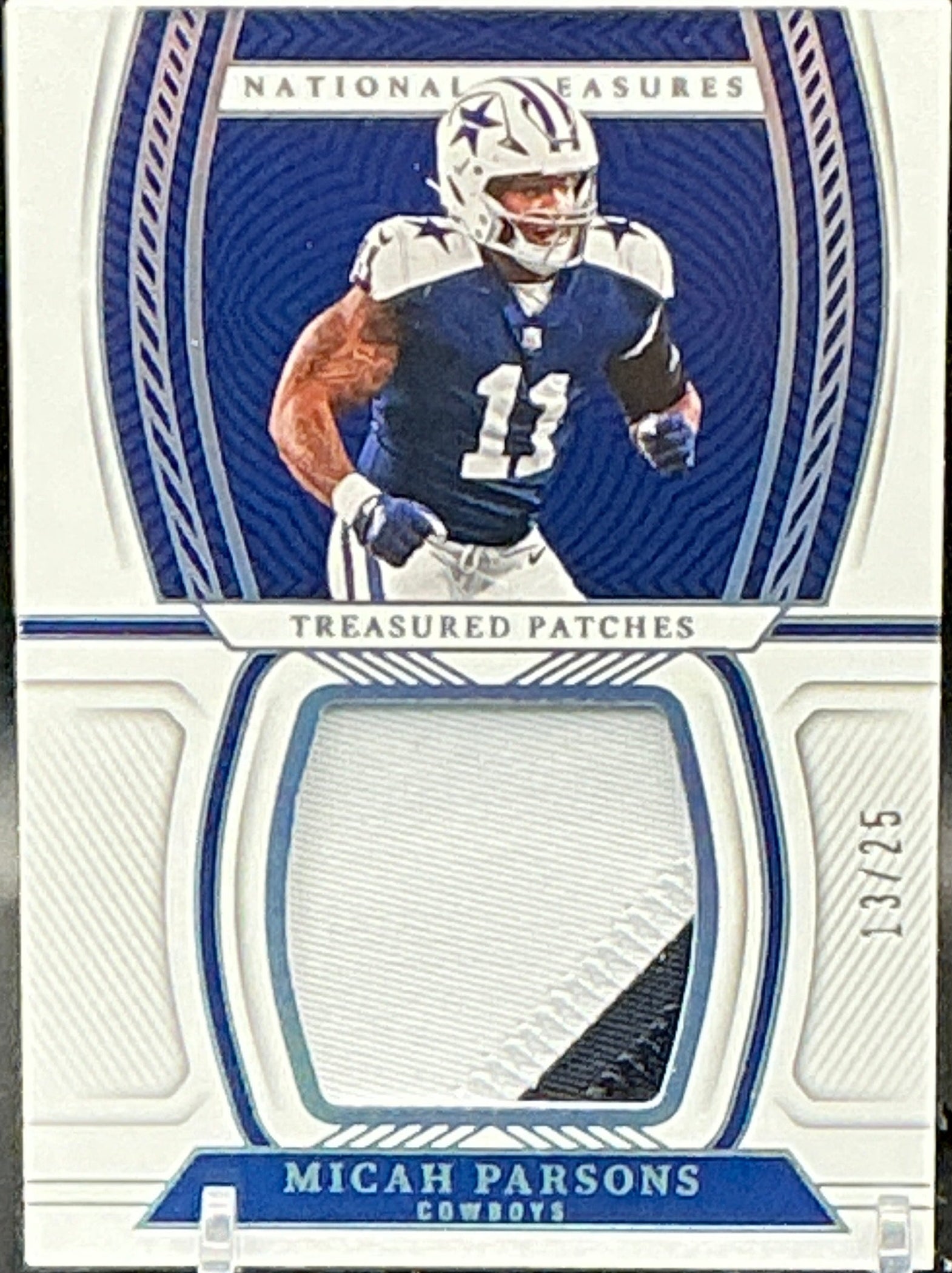 2022 National Treasures Micah Parsons Game Worn Patch 12/25