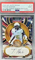 2024 Wild Card Auto Mania Travis Hunter American Flag 20/25 PSA 9