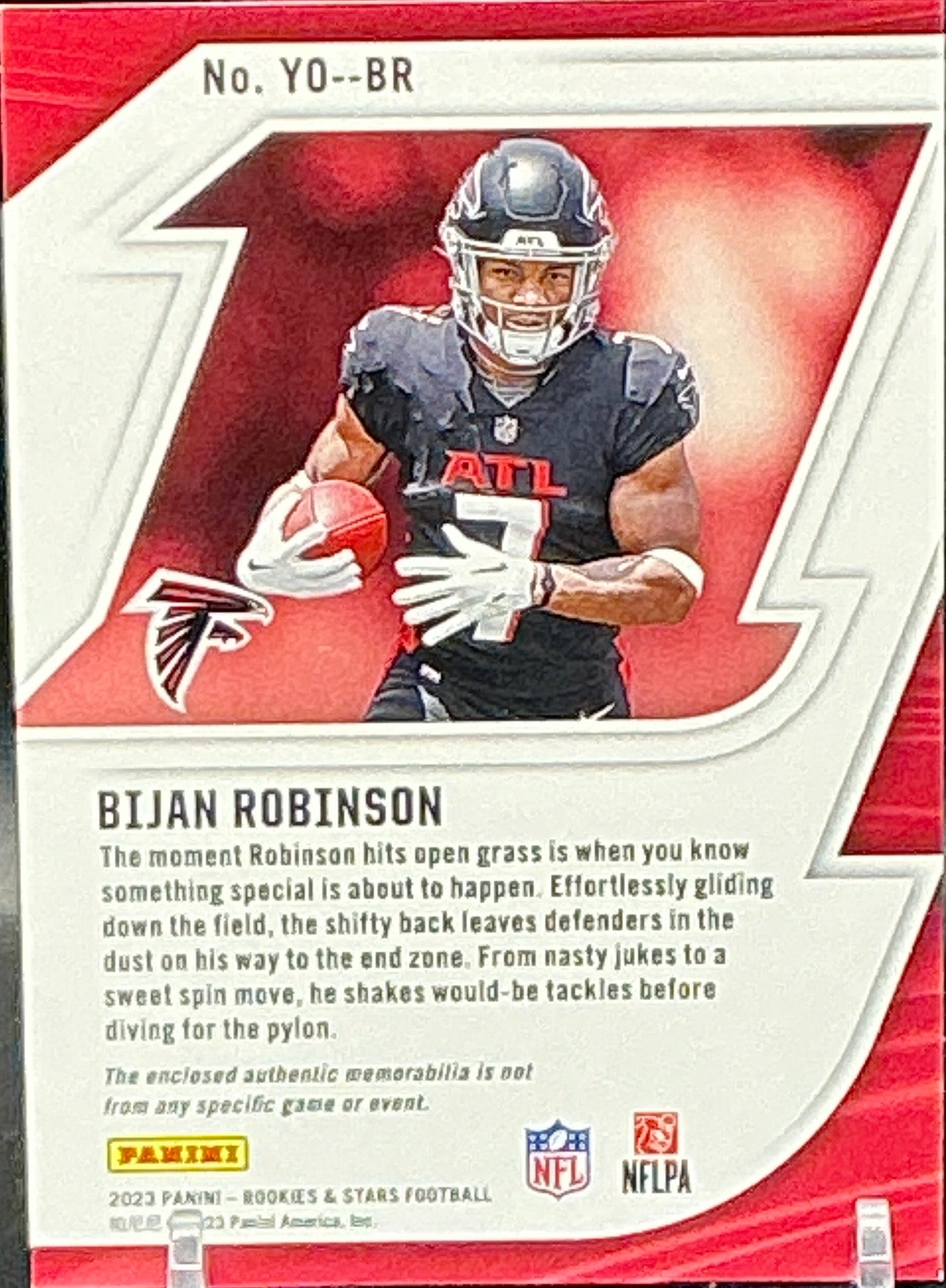 2023 Rookies & Starts Bijan Robinson RC Year One Patch 141/199