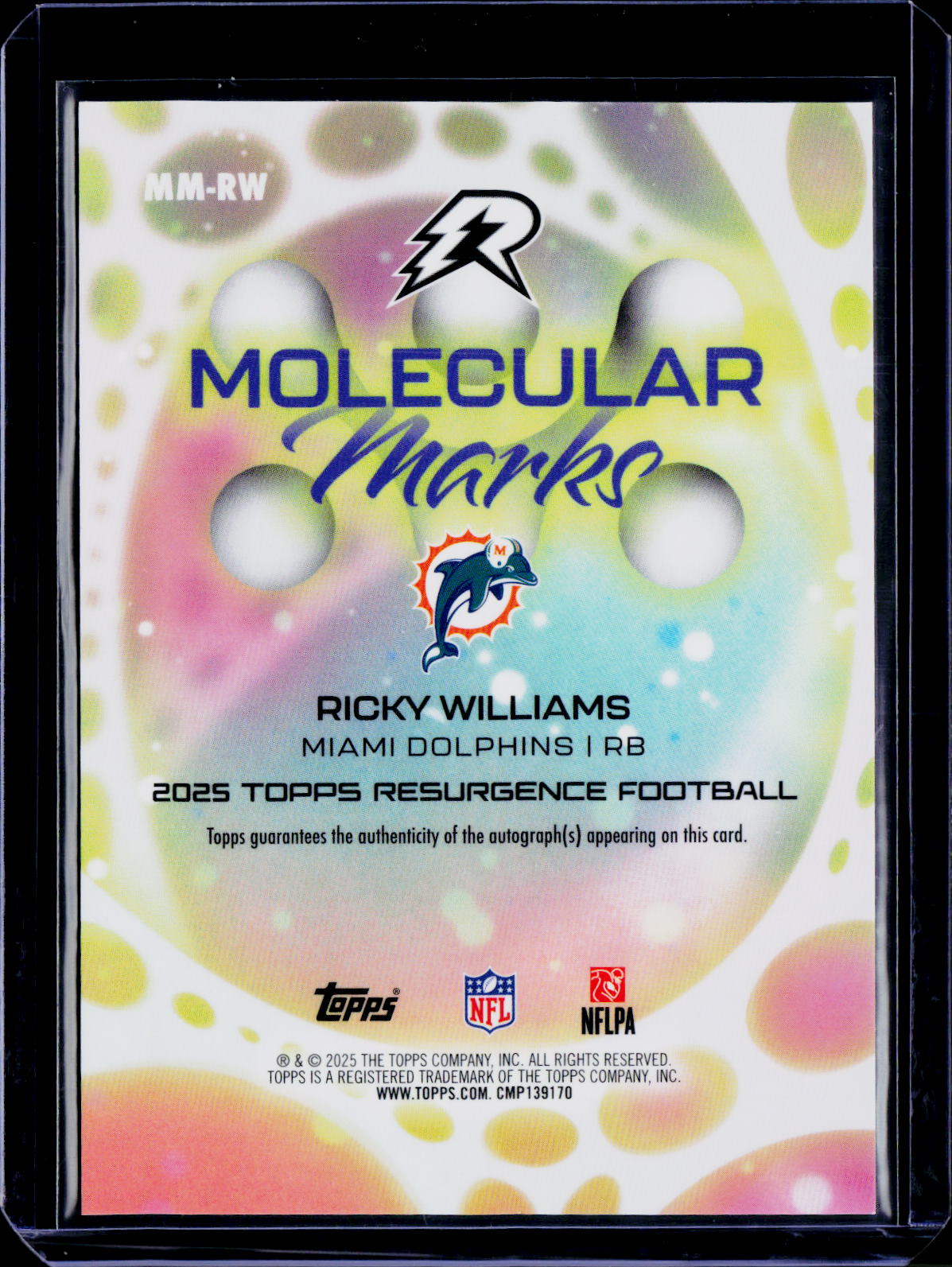 2025 Topps Resurgence Ricky Williams Molecular Marks Auto