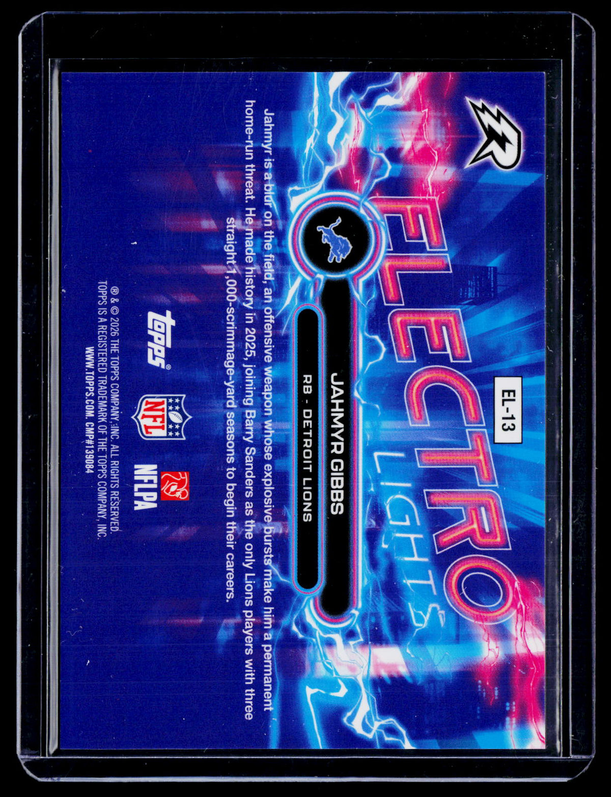 2025 Topps Resurgence Jahmyr Gibbs Electro Lights Case Hit