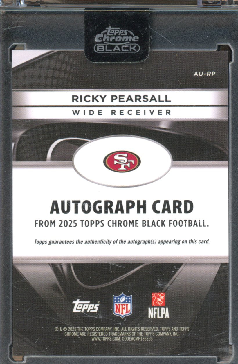 2025 Topps Chrome Black Ricky Pearsall Auto