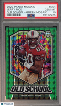 2020 Panini Mosaic Old School Jerry Rice #OS4 Green PSA 10