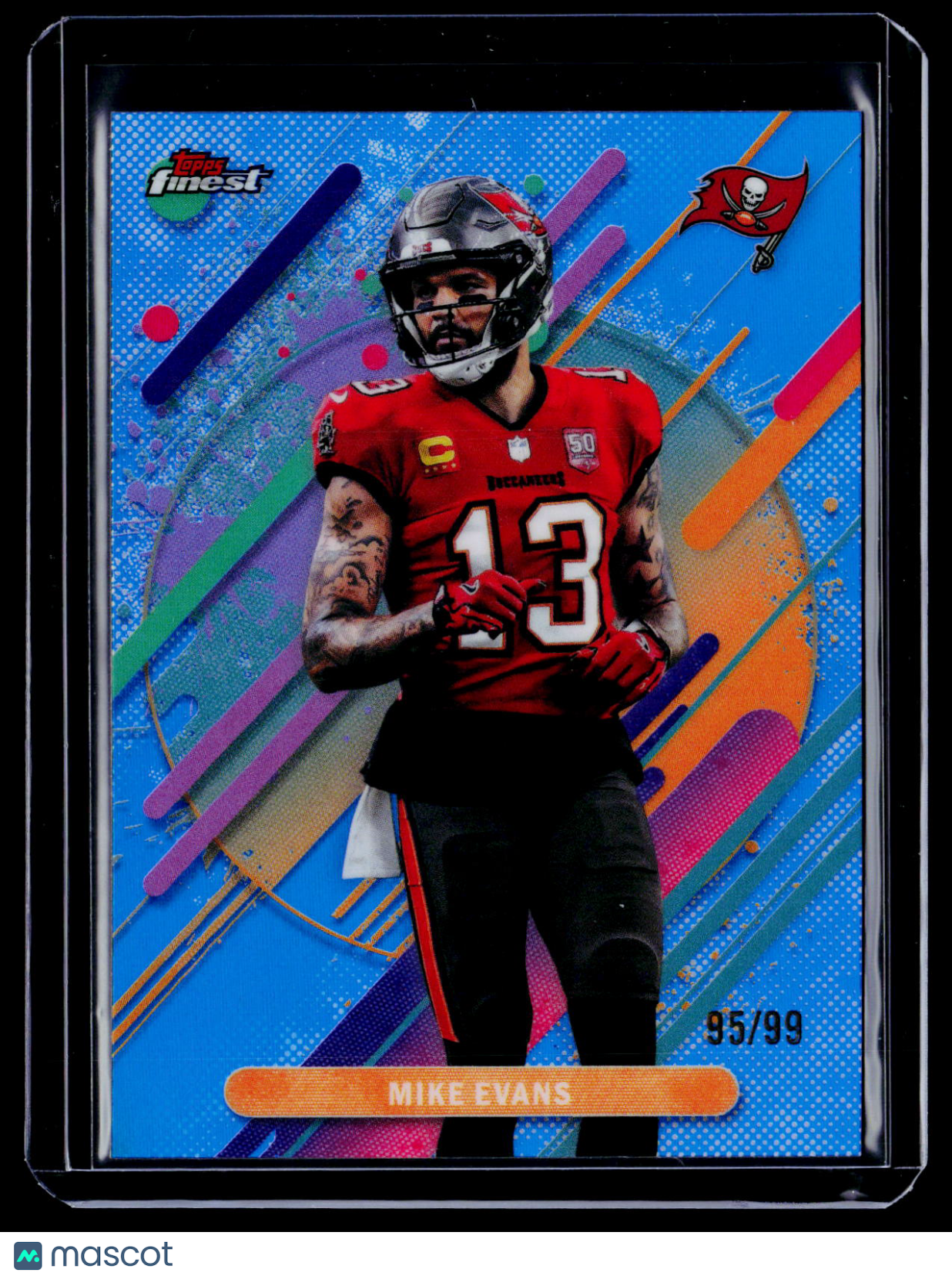 2025 Topps Finest Mike Evans Blue Refractor 95/99