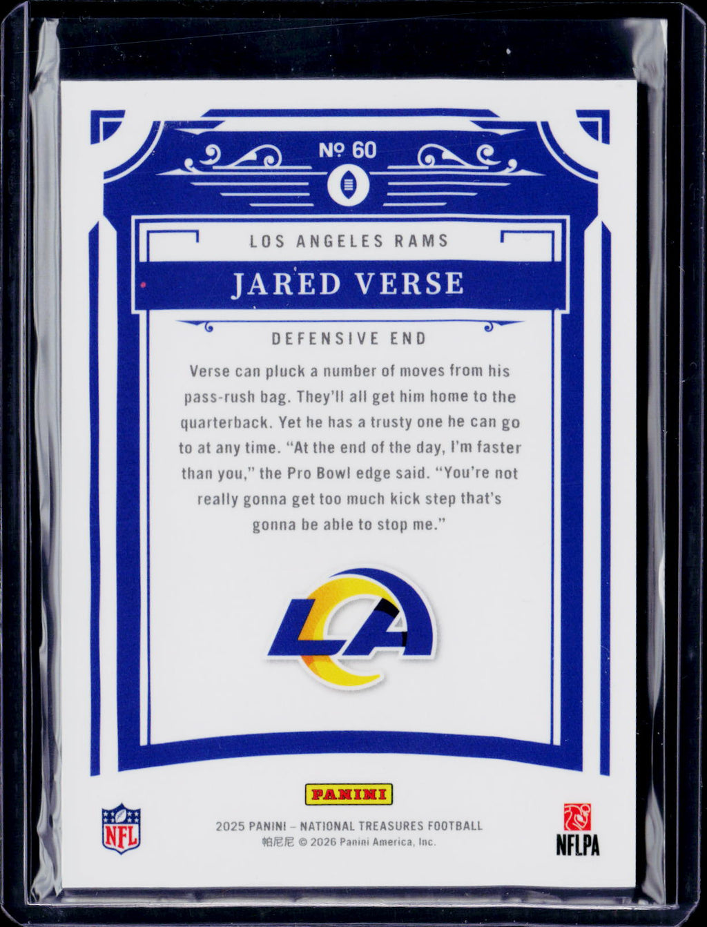 2025 National Treasures Jared Verse Red 6/8