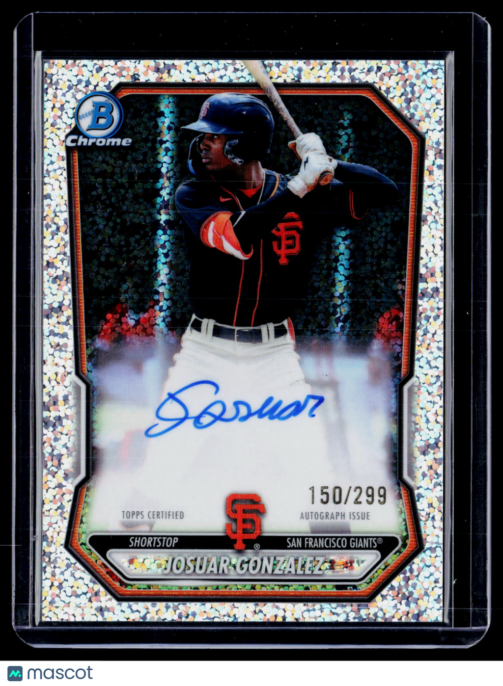2026 Bowman Chrome Josuar Gonzalez Speckle Auto 150/299