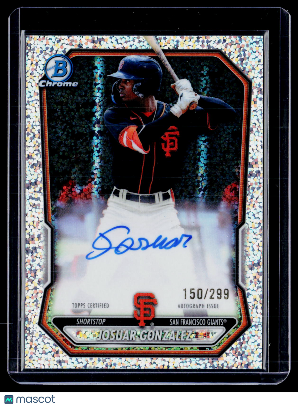 2026 Bowman Chrome Josuar Gonzalez Speckle Auto 150/299