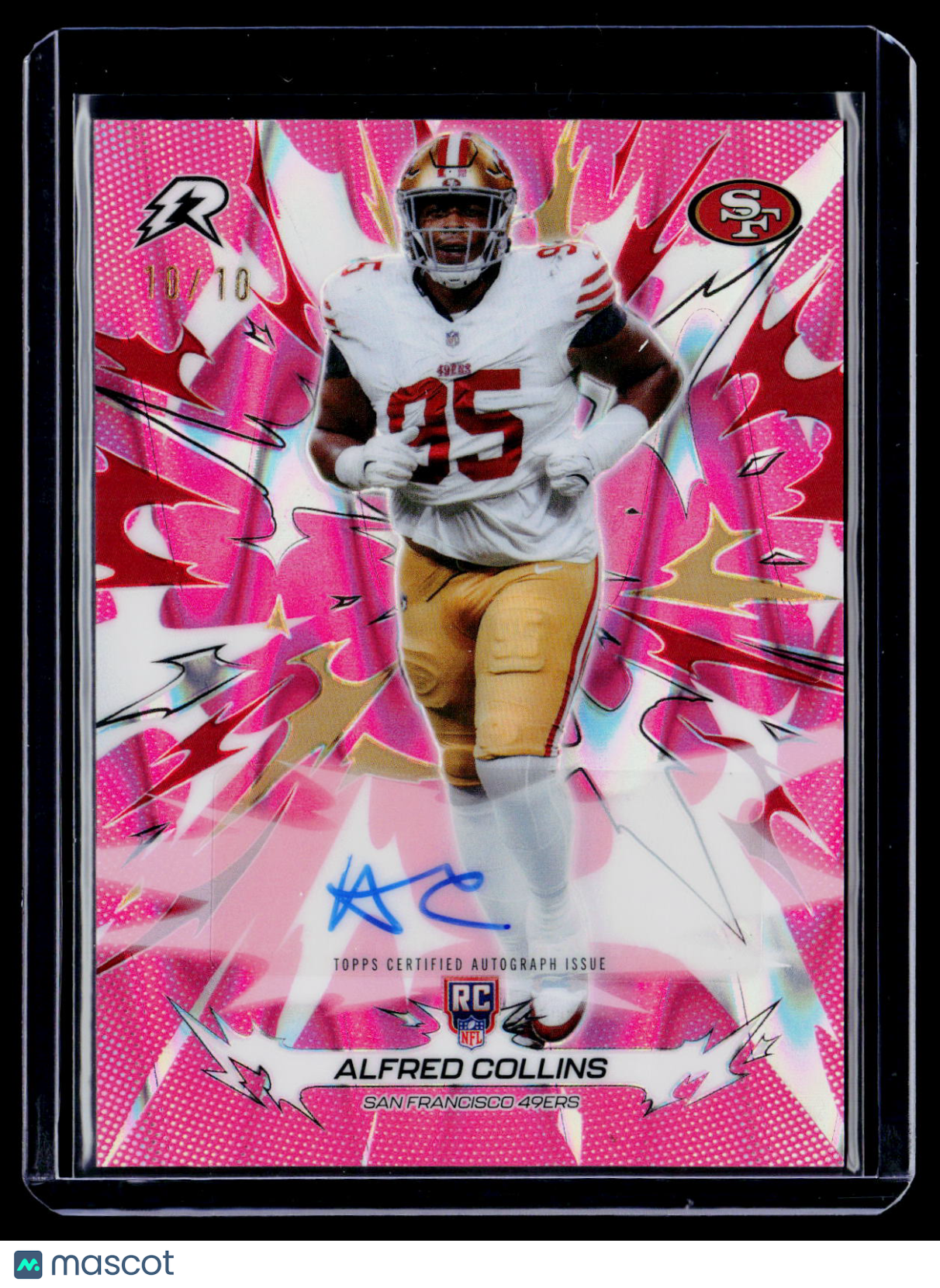 2025 Topps Resurgence Alfred Colline Rookie Pink Power Static Auto 10/10 RC