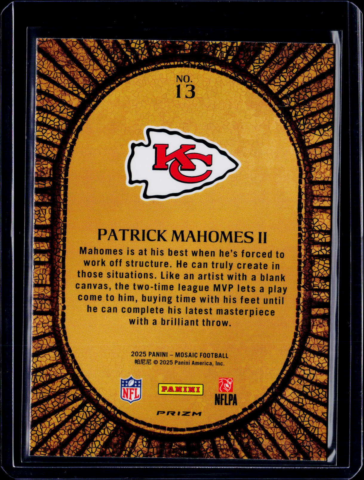 2025 Mosaic Patrick Mahomes II Micro Mosaic