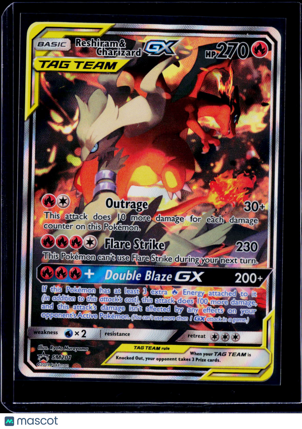Reshiram & Charizard GX SM201