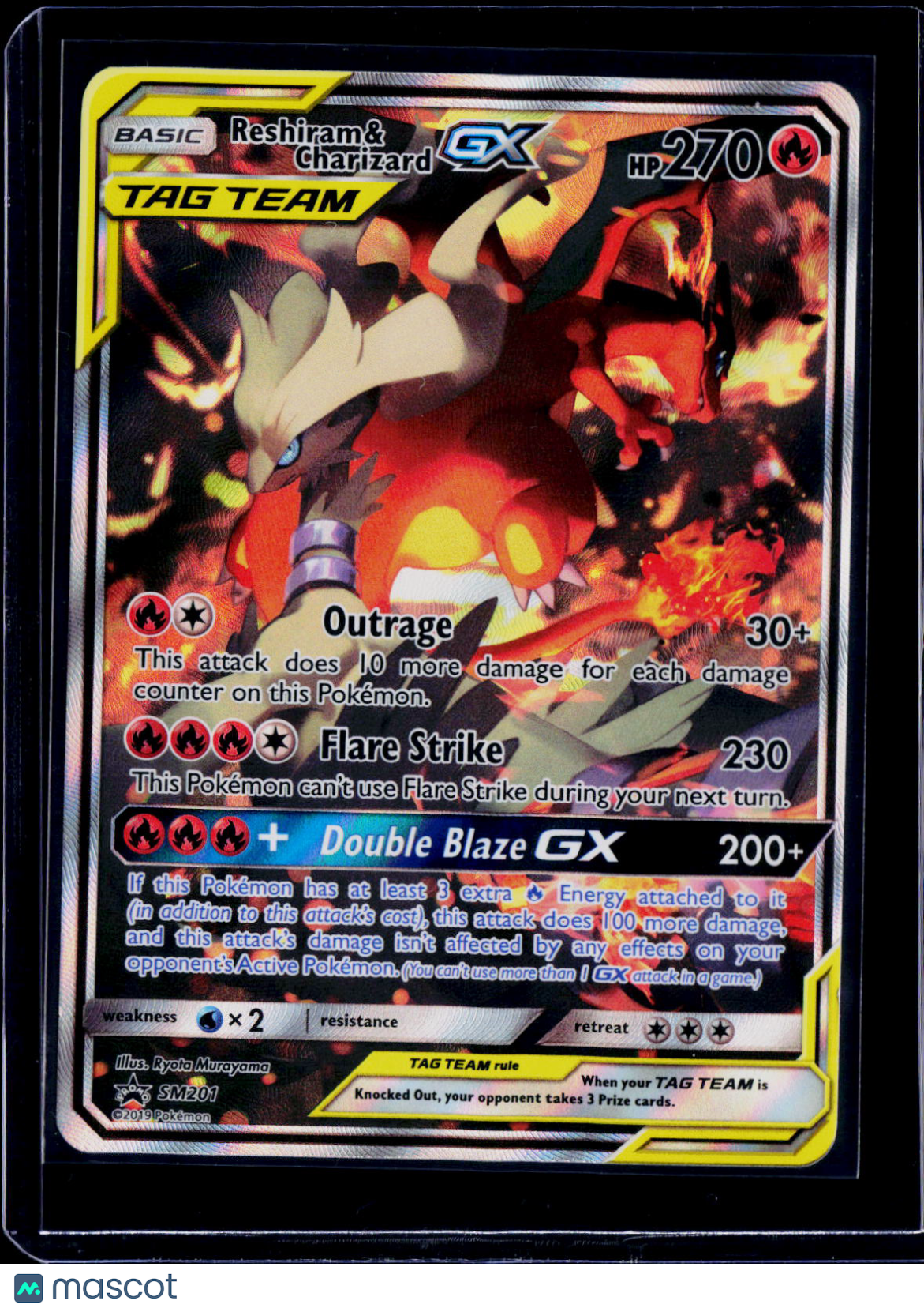 Reshiram & Charizard GX SM201