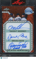2025 Leaf Bronx Legacy Dwight Gooden David Cone Orlando Hernandez Triple Auto 4/5