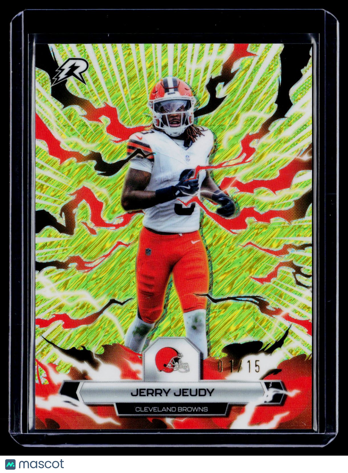 2025 Topps Resurgence Jerry Jeudy Lime Green Power Surge 1/15