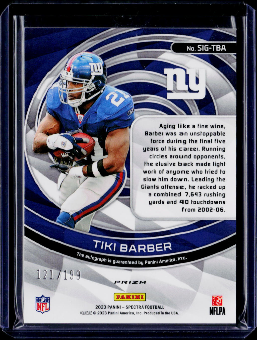 2023 Spectra Tiki Barber Auto /199