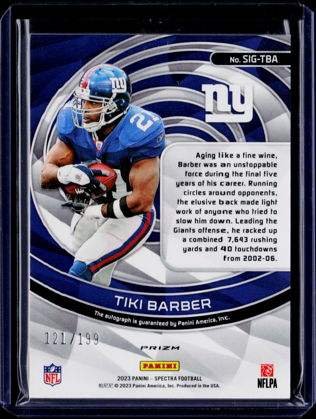 2023 Spectra Tiki Barber Auto /199