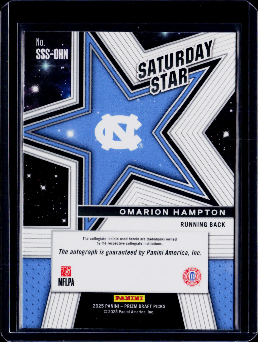 2025 Prizm Draft Picks Omarion Hampton Saturday Star Auto