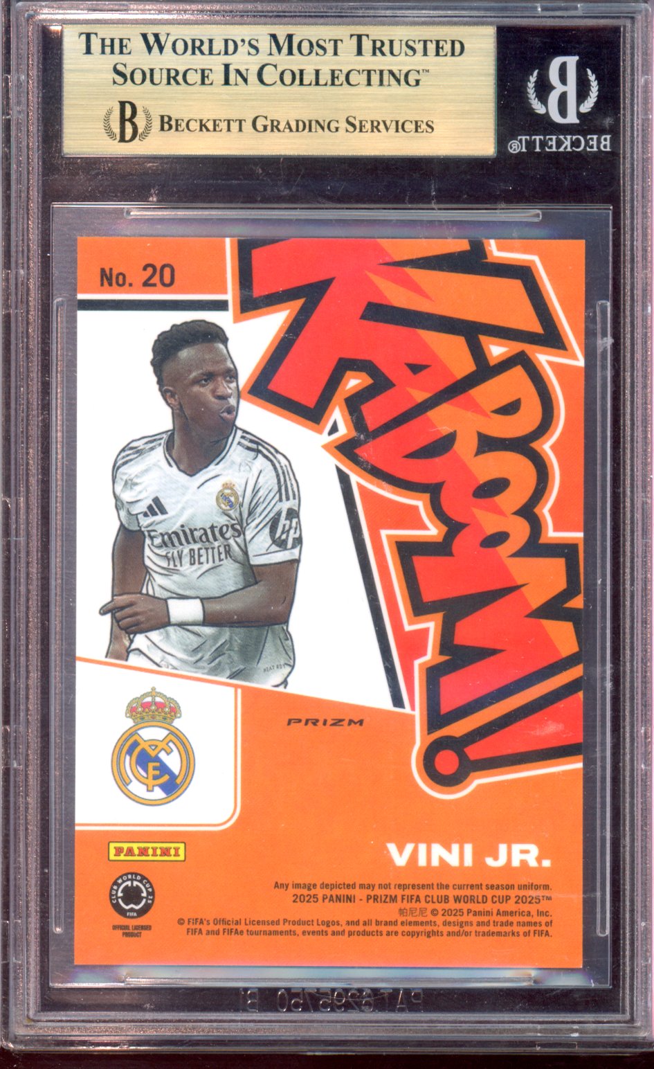 2025 Prizm World Cup Vini Jr. Kaboom BGS 9.5