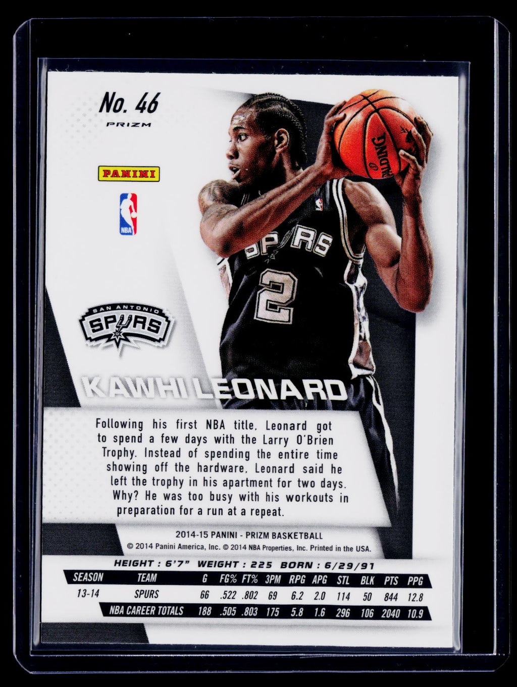 2014-15 Prizm Kawhi Leonard Silver Prizm
