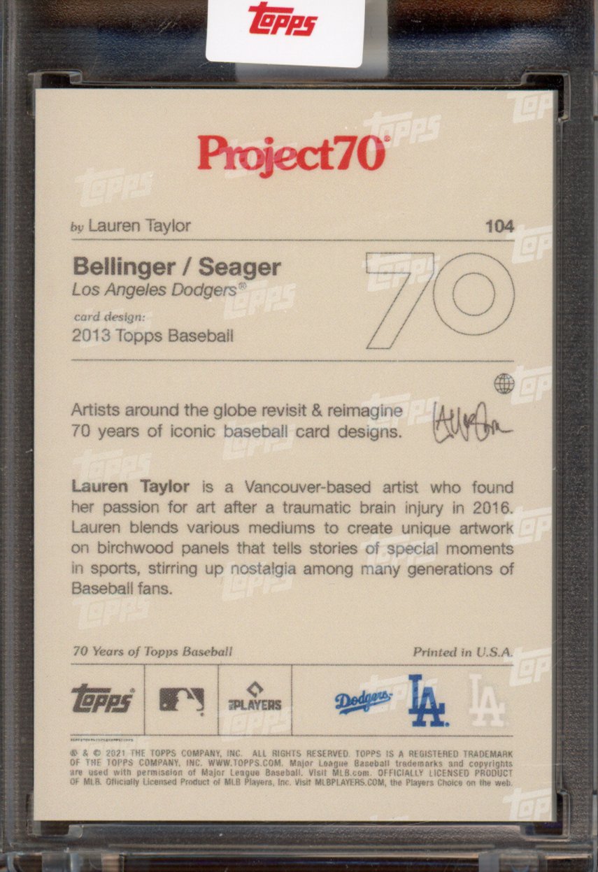 2021 Topps Project 70 Cody Bellinger / Corey Seager Lauren Taylor 104