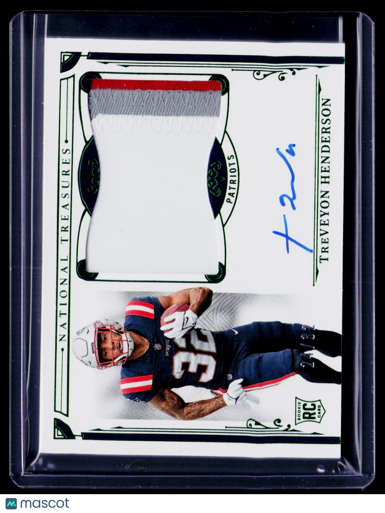 2025 National Treasures TreVeyon Henderson Rookie Patch Auto RPA 24/32 RC