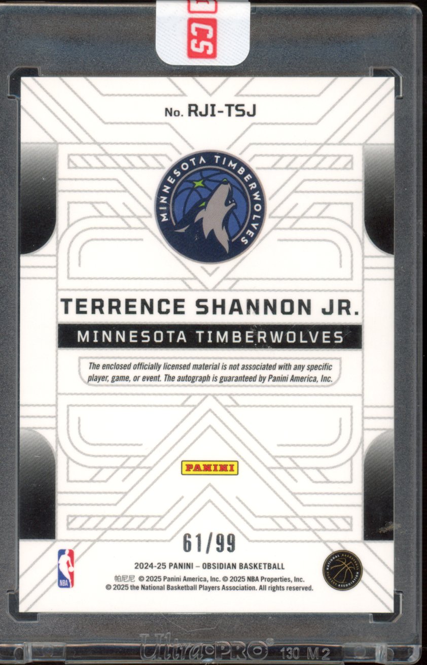 2024-25 Obsidian Terrance Shannon Jr Orange Flood RPA /99