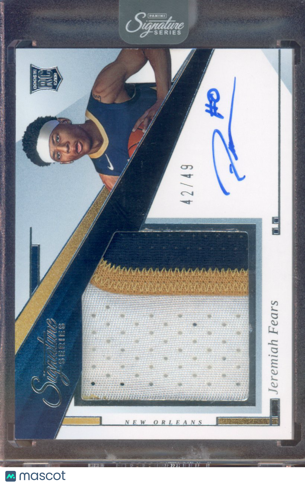 2025-26 Signature Series Jeremiah Fears Rookie Patch Auto RPA 42/49 RC