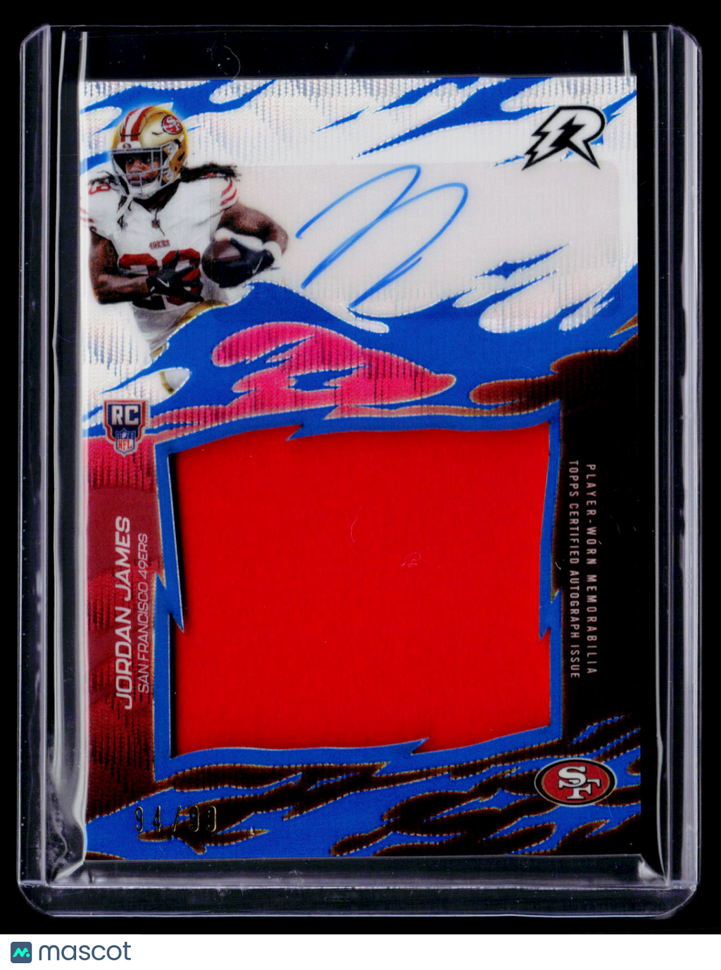 2025 Topps Resurgence Jordan James Blue Surge Rookie Patch Auto RPA 94/99 RC