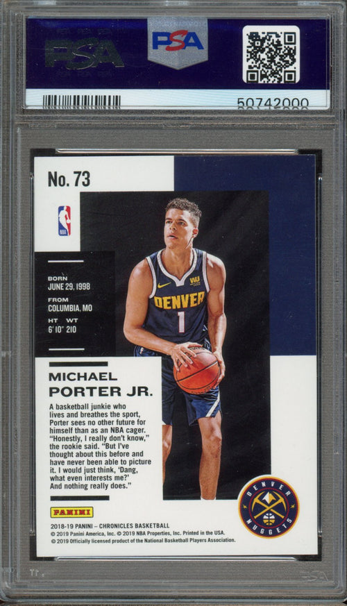 2018 Chronicles Michael Porter Jr. Green PSA 9 RC