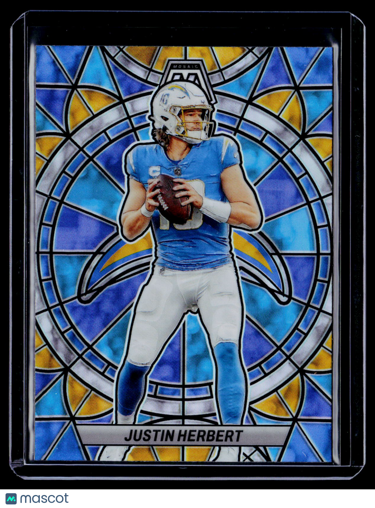 2023 Mosaic Justin Herbert Stained Glass Case Hit