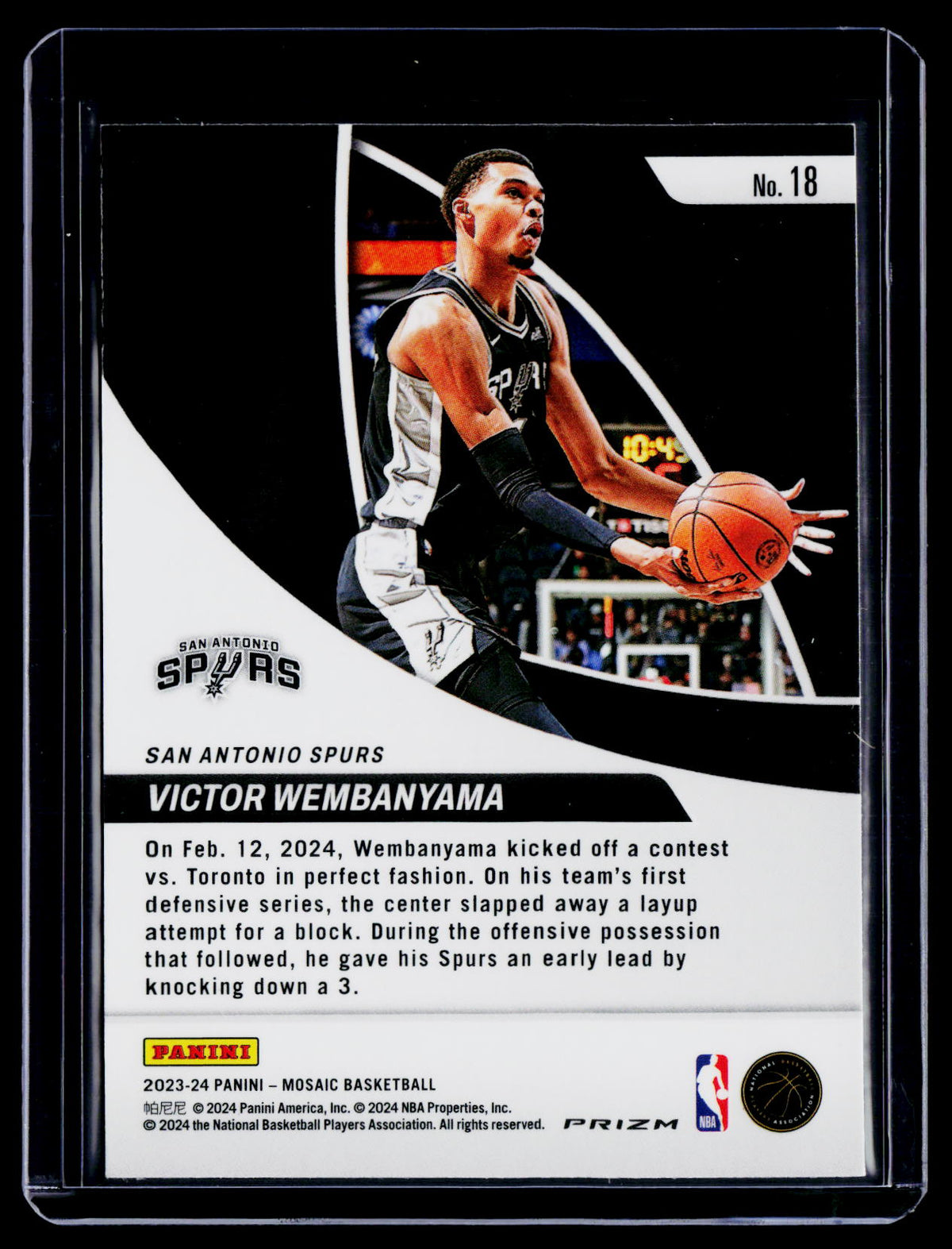 2023 Mosaic Victor Wembanyama Rookie Mosaic Elevate