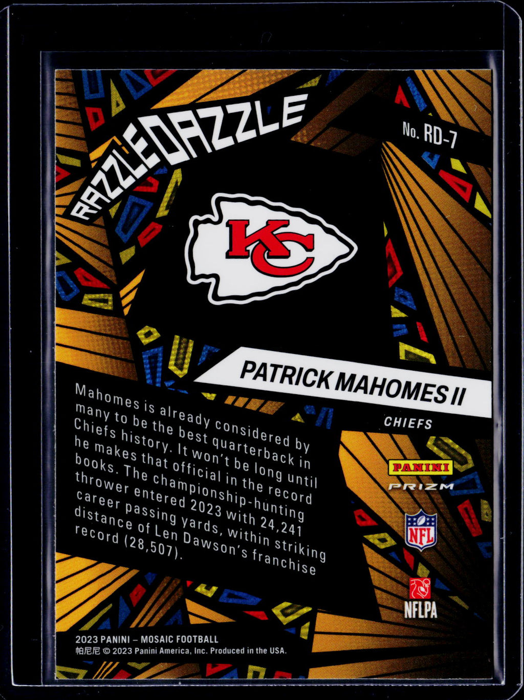 2023 Mosaic Patrick Mahomes II Razzle Dazzle