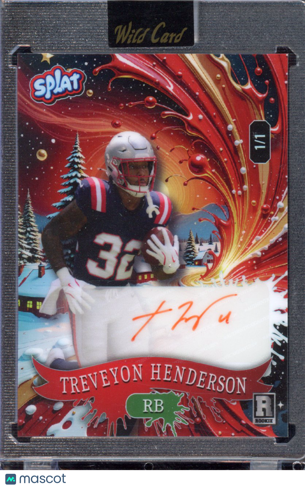 2025 Wild Card Treveyon Henderson Rookie Splat Auto 1/1