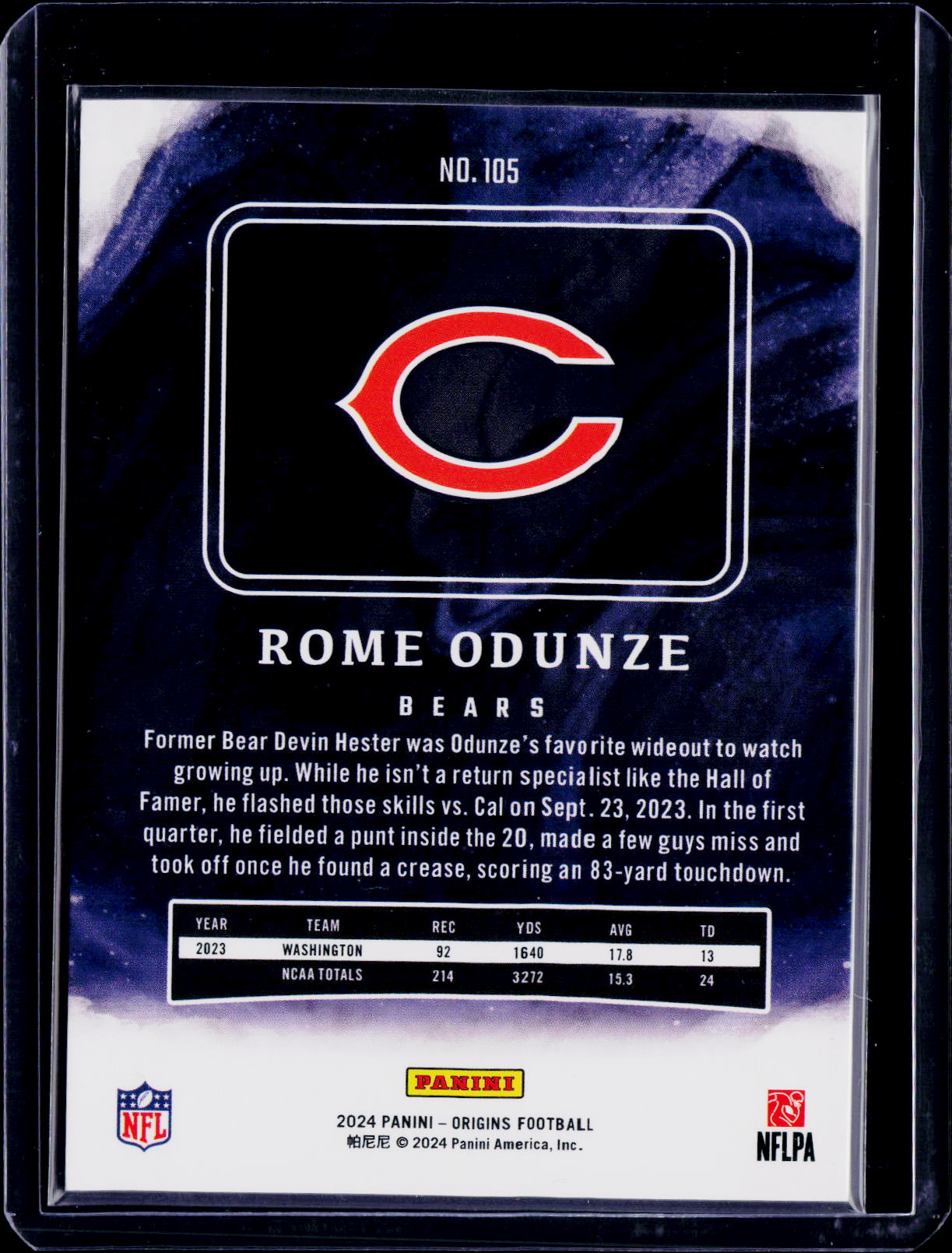 2024 Origins Rome Odunze Yellow 03/25 RC