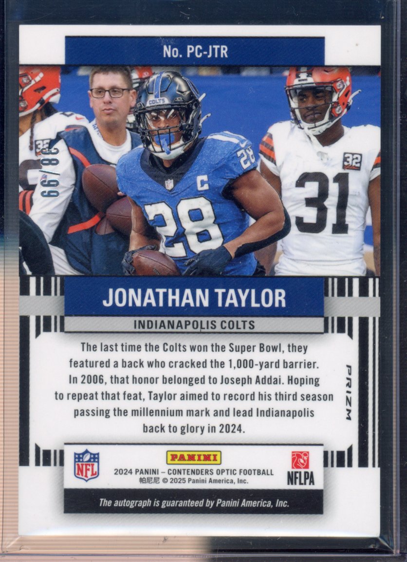2024 Contenders Optic Jonathan Taylor Perennial Contenders Auto 38/99