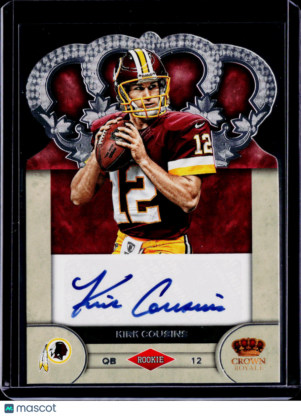 2012 Crown Royale Kirk Cousins Rookie Auto 098/245 RC