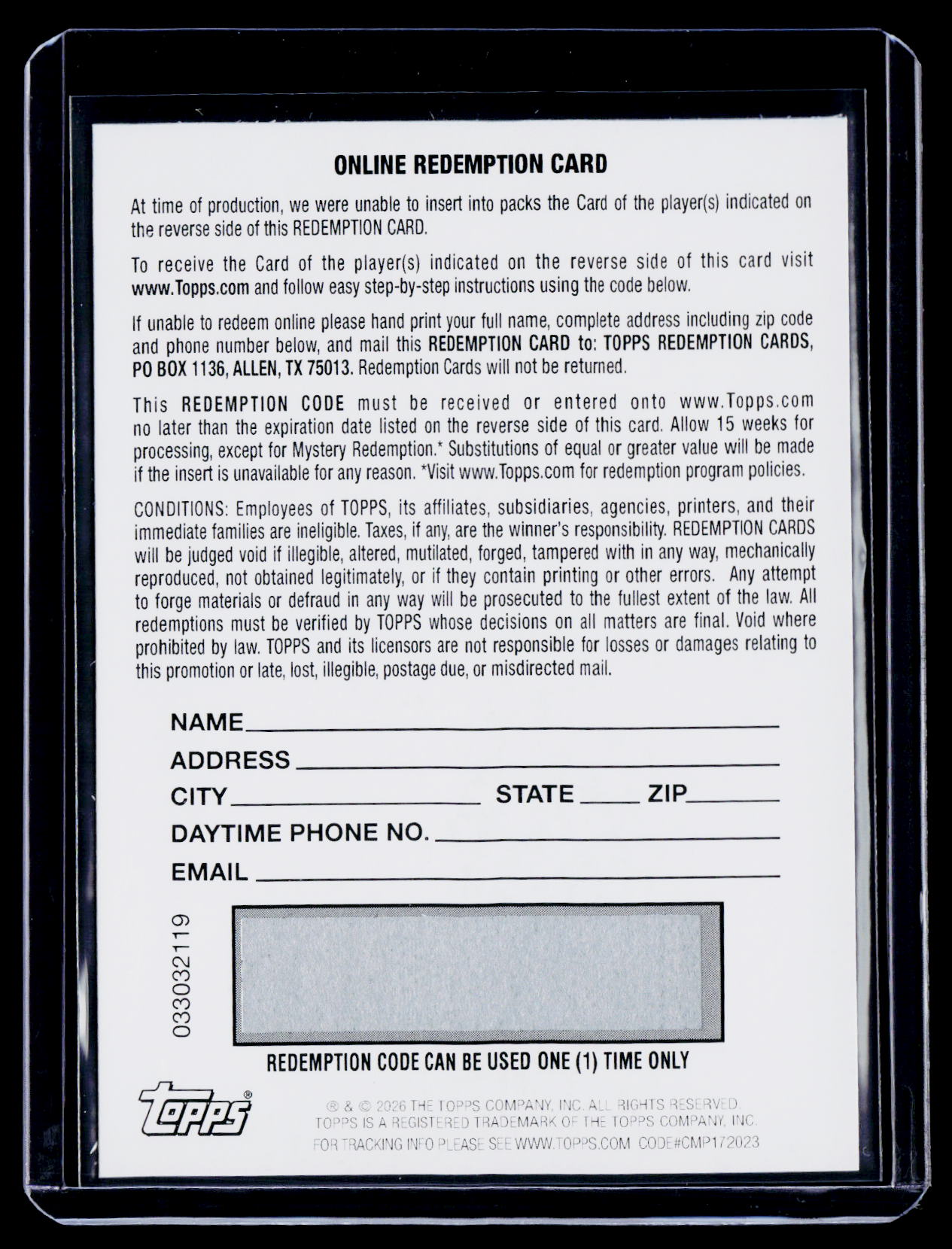 2025 Topps Resurgence Matthew Golden Rookie Signatures Parallel Auto REDEMPTION