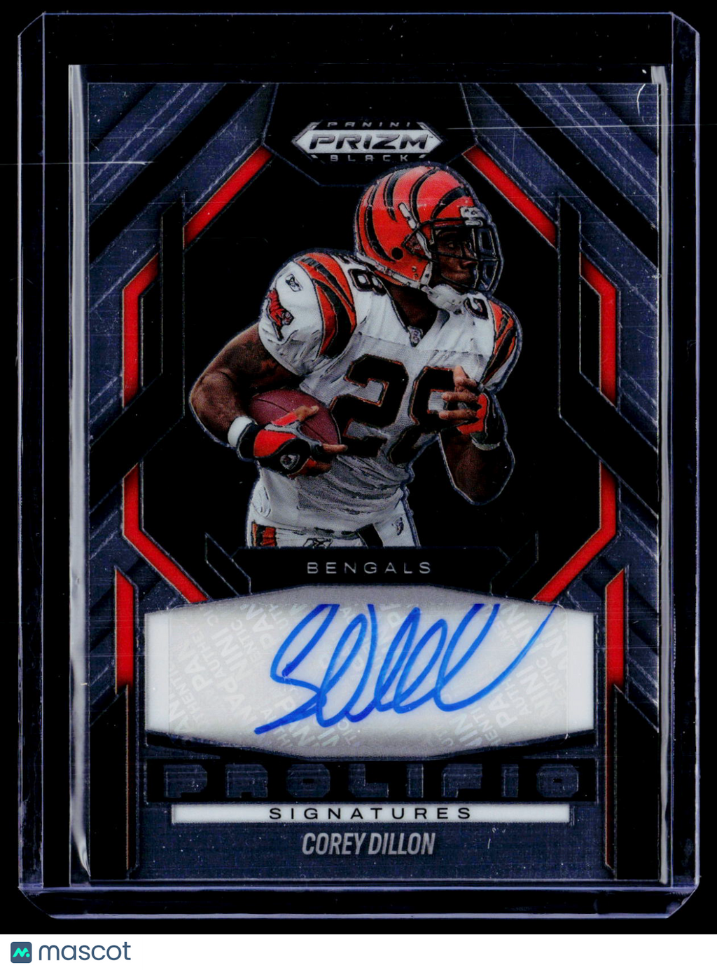 2025 Prizm Black Corey Dillon Prolifio Signatures Auto