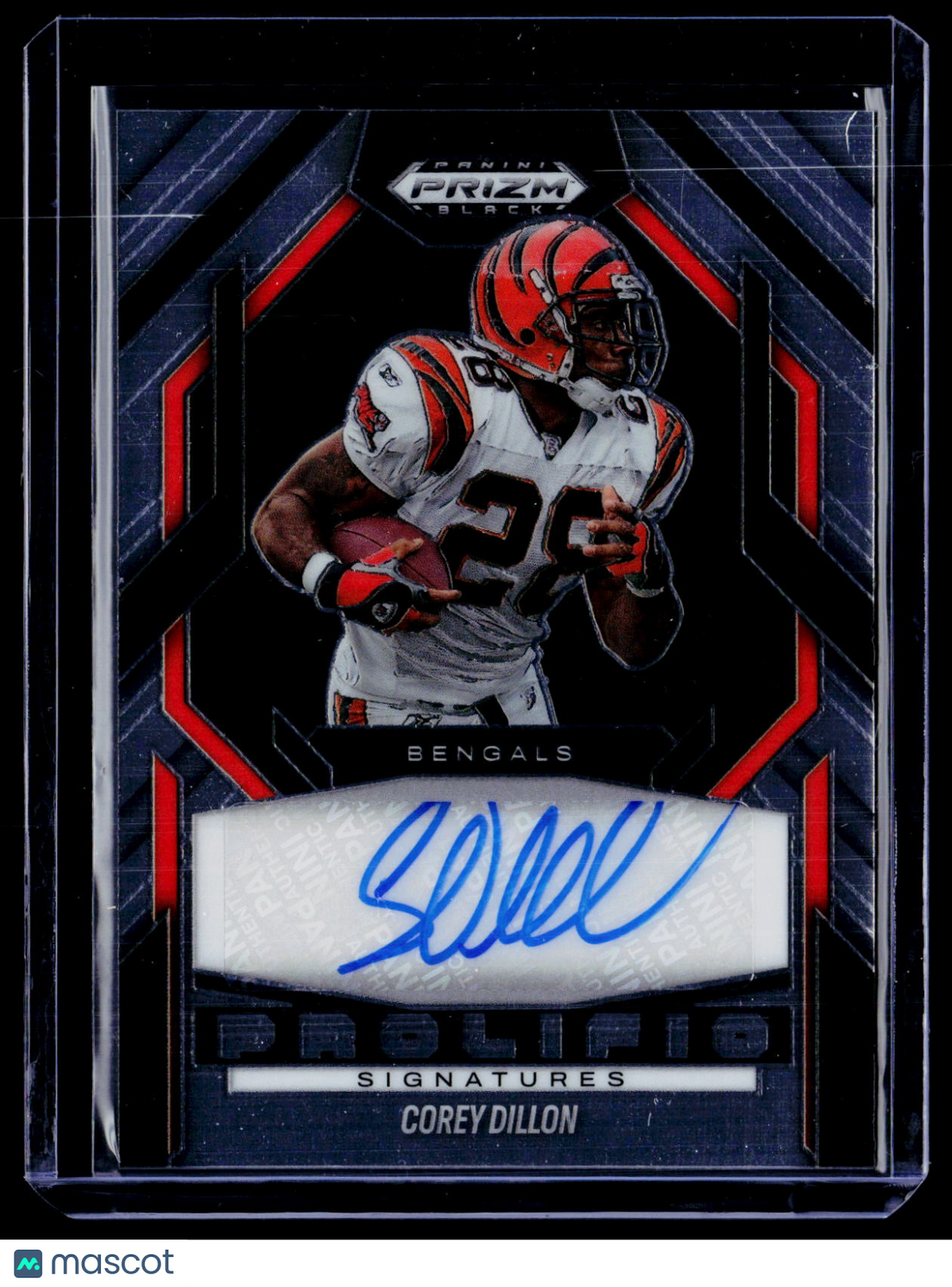 2025 Prizm Black Corey Dillon Prolifio Signatures Auto