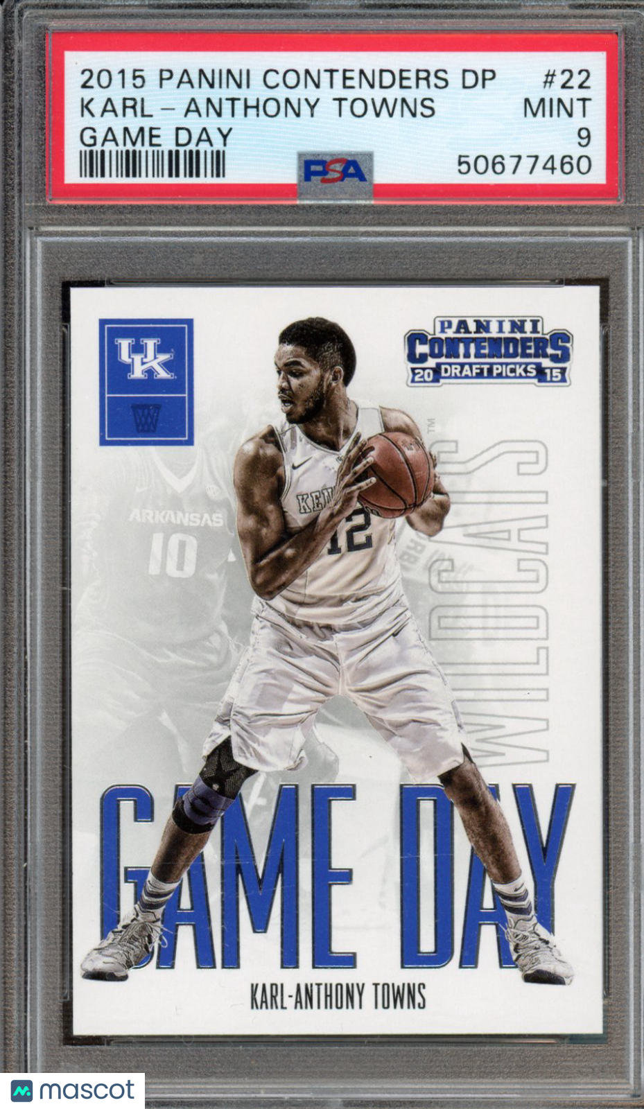 2015 Contenders Draft Picks Karl-Anthony Towns Rookie PSA 9 RC
