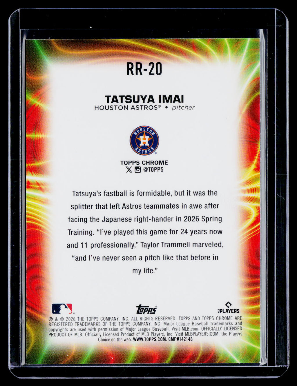 2026 Topps Chrome Tatsuya Imai Radiating Rookies RC