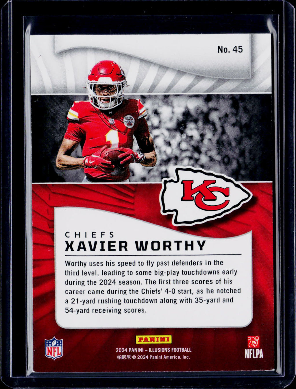 2024 Illusions Xavier Worthy Platinum 5/5 RC